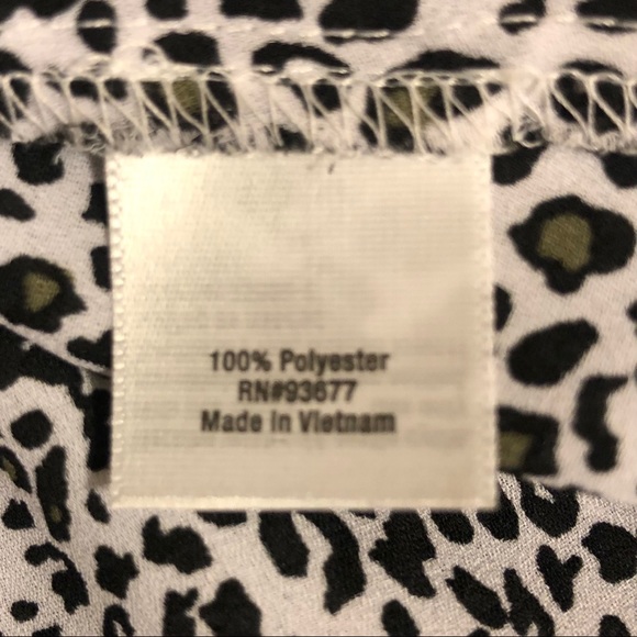 a.n.a. Black & White Cheetah Print Blouse - Picture 9 of 9